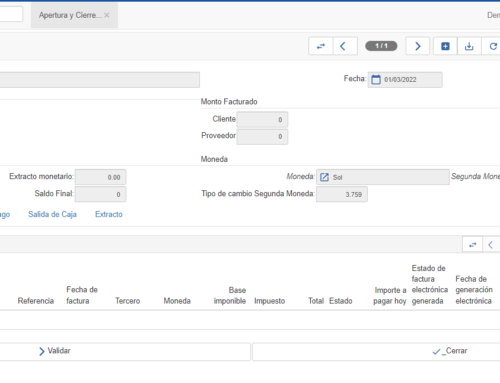 Tryton ERP – Gestión de Caja
